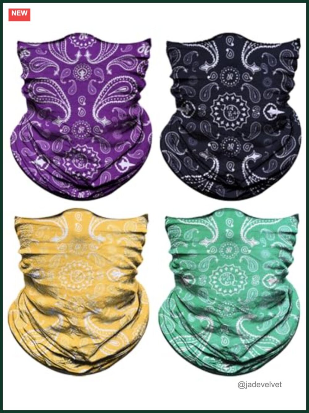 4-Pack Breathable Neck Gaiter Face Mask for Men Women Headwrap Scarf Balaclava